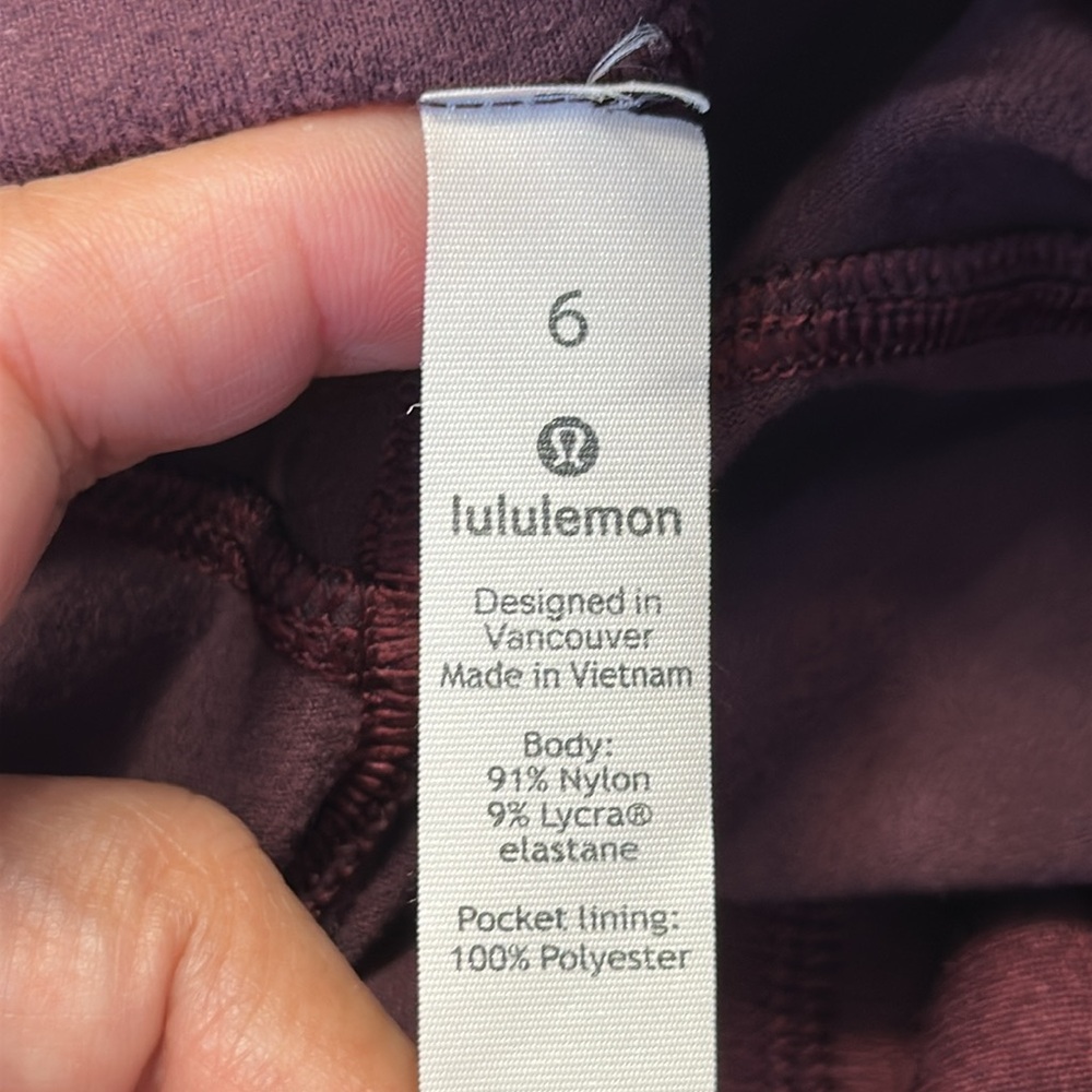 Lululemon Ready to Rulu High-Rise Joggers Athletic Cassis Red Size 6 EUC #2728 - Picture 8 of 9